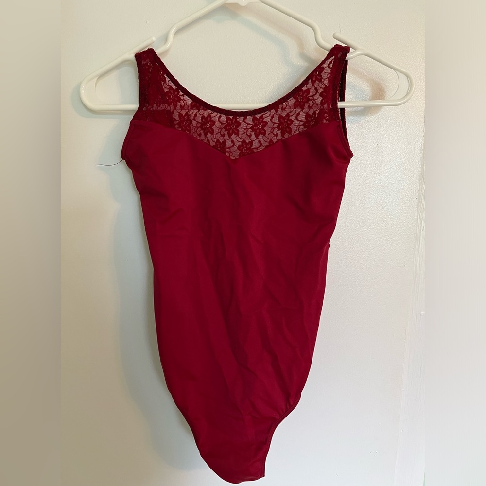 Red lace leotard!